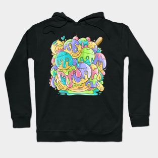 Cute Tutti Frutti Ice Cream Doodle Hoodie